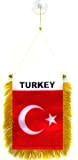 AZ FLAG Fanion Turquie 15x10cm - Mini Drapeau Turc 10 x 15 cm spécial Voiture - Bannière