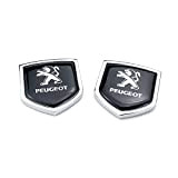 BAIJAC 2 pièces voiture côté autocollant métal emblème décalcomanie pour Peugeot Logo 201 206 207 307 308 407 408 508 ...