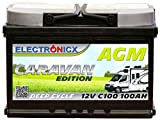 Batterie AGM 12v 100Ah Electronicx Caravan Edition batterie solaire 12v accumulateur 12v batteries solaires alimentation batterie 12v agm caravane batterie ...