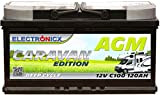 Batterie AGM 12v 120Ah Electronicx Caravan Edition batterie solaire 12v accumulateur 12v batteries solaires d'alimentation batterie 12v agm caravane batterie ...