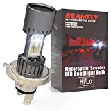 BEAMFLY Ampoule H4 LED Moto 6500LM, 9003 HB2 Phare Scooter 12V 6000K Blanc