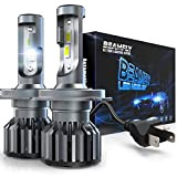 BEAMFLY H4 LED Ampoules 16000LM, 9003 HB2 Phares Avant de Voitures, 100W Très Puissant, 12V, 6000K Blanc