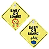 Bébé à Bord Signe pour Voiture, 2 Pcs Baby on Board Stickers Bébé à Bord Autocollants D'avertissement de Sécurité Réfléchissante ...