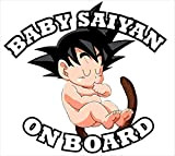 Bébé Saiyan à bord fenêtre pare-chocs voiture vinyle autocollant bébé à bord Dragon Ball Z