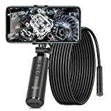 BEVA 1080P Endoscope WIFI, Caméra HD 2,0 Mégapixels, Semi-Rigid Flexible 5M, Caméras d'Inspection avec Support de Téléphone Portable, 8 LED ...