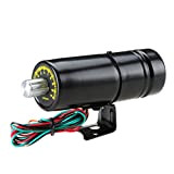 BIlinli Jauge de Voiture réglable 1000-11000 TR/Min Tacho Shift Light Tachometer Red LED Aluminium Black Shell Surface