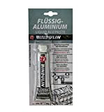 Bindulin Aluminium liquide 60 g – Pâte de réparation prête à l'emploi en résine avec aluminium – Convient pour voiture, ...
