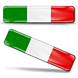 Biomar Labs® 2 x 3D Flexibles Autocollant Stickers National Drapeaux Italy Italie Italien F 13