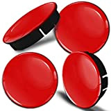 Biomar Labs® 4 x 60mm 3D Enjoliveurs Cache-moyeu pour Jante Moyeu de Roue Centre Hub Caps Rouge C 10
