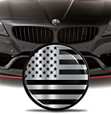 Biomar Labs Compatible avec Emblème BMW 51148132375 Plaque pour Avant Capot Arrière Coffre 82mm Drapeau des Etats Unis EO 23