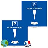 BLAUBODY Disque Bleu de stationnement Zone Bleue (ÉCOLOGIQUE & Fabriqué en France) x2 Disques Stationnement Carte Horodateur Européen pour Parking ...