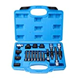 BOOMSTART Kit de 18 outils de retrait de poulie d'alternateur automobile, ensemble d'outils de poulie de courroie de générateur, kit ...