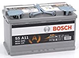Bosch S5A11 - Batterie Auto - 80A/h - 800A - Technologie AGM - adaptée aux Véhicules avec Start/Stop