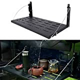 Bosmutus Multi-Purpose Tailgate Table Rear Foldable Back Shelf Compatible with Jeep Wrangler TJ JK JKU 1996-2017 2/4 Door Rubicon Sahara ...
