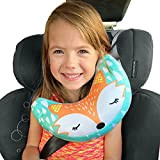Brunoko oreiller cale tête enfant voiture et poussette 2 en 1- protection ceinture de sécurité enfant pour cale tête bébé ...
