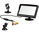 BW 13cm TFT-LCD Security Digital Car Monitor Car View Monitor with Two Brackets and Two Video Input, High -resolution Picture ...