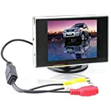 BW ® 3.5 "LCD TFT vue arrière de voiture Caméra Moniteur & Color, Mini miroir moniteur DVD de voiture pour ...