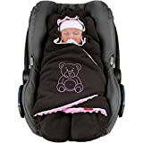 ByBoom Couverture d'hiver pour bébé « L'original avec l'ours » universelle pour siège de bébé, siège auto, par exemple pour ...