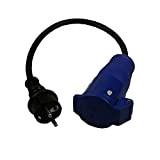 Câble adaptateur CEE 400 V 230 V 16 A / 3 broches IP44 Set tuyau flexible en caoutchouc pour camping-car, ...