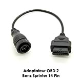 Câble Adaptateur Diagnostic OBD OBD2 vers 14 pins Mercedes Benz Sprinter