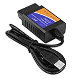 Câble USB OBD2, connecteur USB de voiture V1.5 Scanner d'interface de câble de Diagnostic OBD-II pour Ben-z B/MW citroën Fia ...