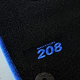 Car Lux AR05790 Tapis de sol sur mesure Edition Velour Bordure bleue pour 208 à partir de 2012