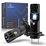 CAR WORK BOX Ampoule H7 LED 6000K, 70W 12000LM Phares pour Voiture, Pack of 2, Noir