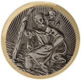 Cartrend 60152 Plaquette st. Christophe, argentée avec motifs en filigrane à éclats diamantés