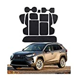 CDEFG Compatible avec Toyota RAV4 Accessoires, RAV4 MK5 2019-2021 2022 Tapis, Tapis Anti-poussière Antidérapante, Coupe Porte Intérieure Tasse Boîte de ...
