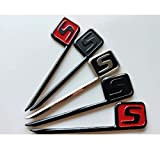 Chrome noir rouge lettres S Badges emblèmes emblèmes badge pour Mercedes Benz C63s E63s CLS63s S63s GLE63s GLC63s GLS63s AMG ...