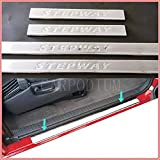 Chrome Protection anti-rayures pour seuil de porte 4 portes en acier pour Dacia Sandero/Stepway 2012 et plus récent