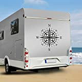 Clickzilla WA102 Autocollant de caravane/camping-car Motif rose des vents