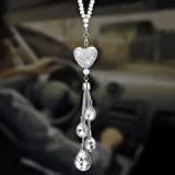 cobee Accessoires de voiture à suspendre en forme de cœur en diamant - Décoration de voiture - Décoration porte-bonheur - ...