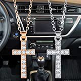 Cobee Lot de 2 pendentifs en forme de croix à suspendre pour rétroviseur de voiture - Accessoires de voiture - ...