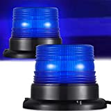 Dinfu Gyrophare LED bleu 12V lumière stroboscopique signalement d'avertissement lumières pour camion auto véhicule