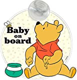 Disney Panneau de voiture pour bébé Winnie l'ourson avec fixation à ventouse, 500 g