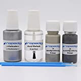 dropedo Kit stylo de retouche pour Hyundai XAF Ice Blue 20 ml + vernis transparent 20 ml + apprêt métallique ...