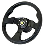 [DTi M10] Dorado Tuning Volant Sport Ø 320mm Rallye/Dérive/Course/Universel/Noir/Modulée Pour une Meilleure Maniabilité