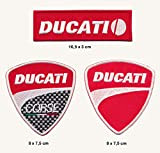 Ducati Lot de 3 écussons thermocollants pour moto GP