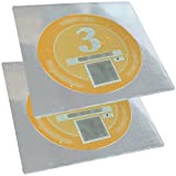 Easyboost Pochette Autocollante pour Vignette Crit'Air Auto Etui Plastique Support Transparent Protection Plastifiée Voiture 90 x 90mm (2 Pochettes)