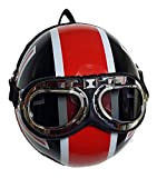 Einkaufszauber Sac à main design casque moto sport, noir/rouge
