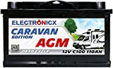 Electronicx Caravan Edition Battery AGM 110AH 12V Motorhome Boat Supply Solar Battery Supply Battery 110ah