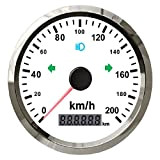 ELING Kit de compteur de vitesse GPS Auto moto compteur kilométrique 0-200 km/h 85MM réglable avec rétro-éclairage