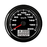 ELING Universel Compteur De Vitesse GPS Velometer 0-200KM/H Odometer Pour Voiture De Course Moto 3-3/8 pouces (85mm)