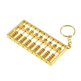 ENPAP 1 porte-clés boulier en alliage plaqué or - Petit pendentif en forme de boulier