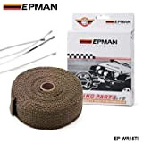 EPMAN Ruban de protection thermique en fibre de verre et titane 50 mm x 10 m pour collecteur d'échappement et ...