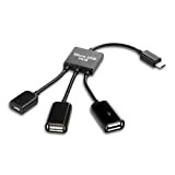ETbotu Adaptateur de concentrateur Micro USB OTG for Smartphone/Tablette Répartiteur Micro USB for Apple Samsung Lenovo