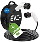 EV + Câble de Charge pour Voiture Electrique Type 2 à Type 2 IEC 62196, Câble Chargeur Voiture Electrique 5 ...