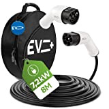 EV + Câble de Charge pour Voiture Electrique Type 2 à Type 2 IEC 62196, Câble Chargeur Voiture Electrique 8 ...