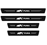 EVLURE pour Ford Puma 4 pièces Autocollant de Protection de seuil de Porte de Voiture en Fiber de Carbone   Autocollant Anti-Rayures